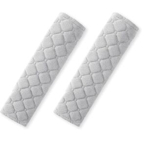yuntop 2 PCS Car Seat Straps Shoulder Pads Soft Auto Seat Belt Cover Universal Safety Strap Cover Helps Protect Your Neck and Shoulders from Seat Belt Friction (Rose Red)