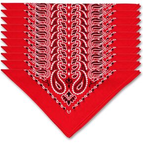 Bandanas in Premium Soft Cotton for Men Women Kid Bandana Paisley Scarf Neckerchief Pack of 10