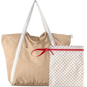 Waterproof Beach Bag & Polyester Wet Bag Bundle - Large, Sandproof Tote and Reusable Wet Bag for Travel, Beach, Gym, and Everyday Use - Durable, Lightweight, and Easy to Clean