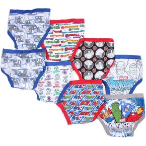 Boys 8 Pack of Marvel Avengers Assemble Briefs Underwear Pack, New Size 6