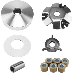 49cc Scooter Variator Kits with 6.5g Roller Weights Front Clutch Drive Pulley for GY6 50cc 60cc 80cc 100cc 139QMA 139QMB Jonway Scooter Moped Scooter ATV