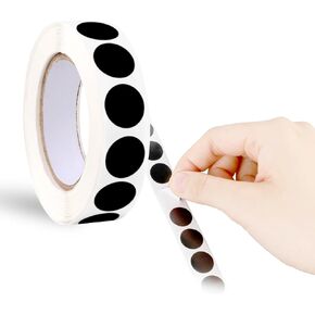 0.5 Inch White Round Stickers, 1000 Pcs White Dot Stickers, Blank Circle Sticker Labels to Write On, Writable Circle Dot Stickers Used for Classroom Office(White)