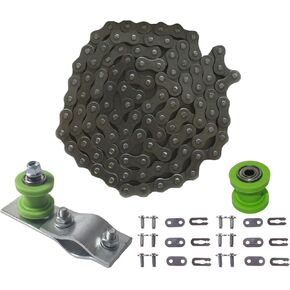 415H Chain 110L Link Chain Tensioner Adjuster kit for 49cc 60cc 66cc 80cc Engine Motorized Bicycle Dirt Bike bicycles Green