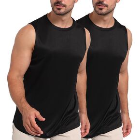 Mens Tank Tops Muscle Athletic Quick Dry Sleeveless Workout Fitness T Shirts for Men