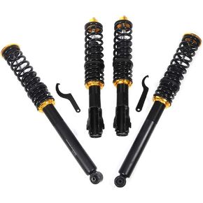 OCPTY Coilovers Suspension Lowering Kit Adjustable Full Coil Springs Struts Shock fit for 1999 for VW for Jetta /1995-2002 for VW for Cabrio /1990-1995 for VW for Corrado /1985-1999 for VW for Golf