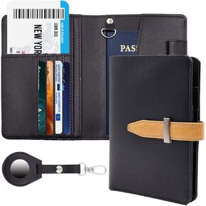 حامل جواز السفر RFID حجب محفظة جواز السفر الجلدية الرفيعة غطاء جواز السفر للرجال والنساء (الأخضر الطحلب)