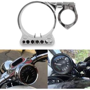 Speedometer Relocation Bracket Cover Side Mount Speedometer Instrument Housing for Sportster 883 XL1200 883(Chrome)
