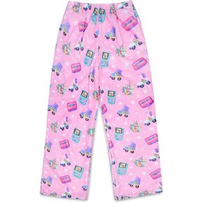iscream Big Girls Silky Soft Plush Fleece Pants - Pretty in Print Collection