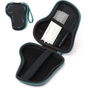 EVA Protective Case is Compatible with Micro Stitch Gun for Clothes,including 2000 Pieces of 0.18-Inch Micro Fasteners (Half White and Half Black)