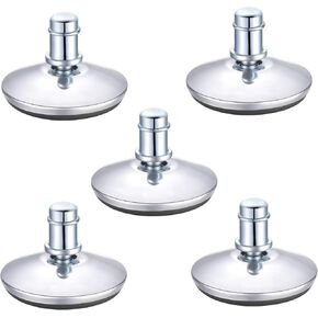 5PCS Bell Glides Low Proffile Replacement Office Chair or Sturdy Stool Swivel Caster Wheels Furniture Sliders to Fixed Stationary Castors Stool Bell Glides