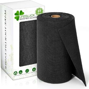 65 Pack Microfiber Cleaning Cloths Roll, 10"x10" Reusable Tear Away Towels Roll Multi-Purpose Microfiber Towels Cleaning Super Absorbent Cleaning Rags for Home Office Kitchen Car Glass