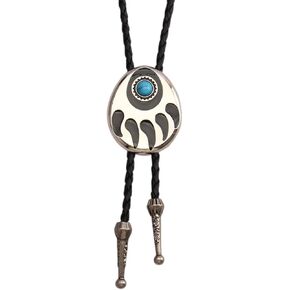 Joxevyia Bolo Tie for Men Southwestern Cowboy Bear Claw Bolo Ties Womens Rodeo Leather Necktie Vintage Bolo Necklace for Boys Western Gift for Him