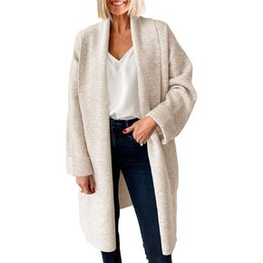 Saodimallsu Womens Long Cardigan Sweaters Chunky Open Front Oversized Slouchy Knit Fall Trendy Coatigan Jackets