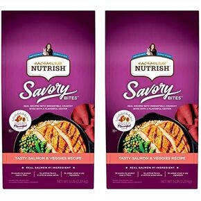 Rachael Ray Nutrish Savory Bites Dry Cat Food, Tasty Salmon & Veggies Recipe, 5 Pound Bag