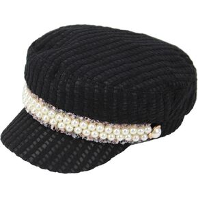 Women Visor Beret Newsboy Hat Paperboy Painter Cap Greek Fisherman Fiddler Hat for Fall Winter