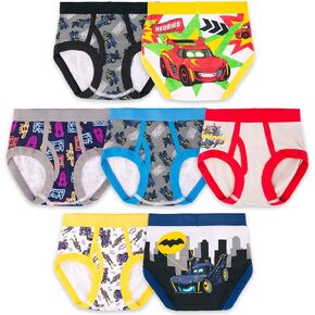 DC Comics Boys' Exclusive Batwheels 100% Cotton Briefs with Batmobile, Redbird & Battruck, 2/3t & 4t