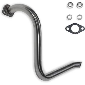 Left Long Exhaust Pipe for For Coleman CT200U BT200X KT196,For Predartor 212 Engine Baja MB165 MB200 Doodlebug Mini Bike, Axis M200, Mini Bikes 212CC, Hisun 196cc Engine