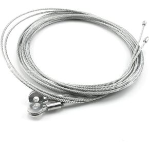 2PCS 150"" Replacement Cable Wire - Enclosed Cargo Trailer Ramp Door Spring 12.5', CAB1-8CB150