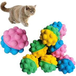 Pet Ball Foam Sponge Ball Cat Toy Soft Bouncy Noise Free (Fun Softball)