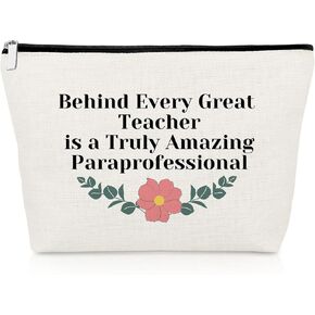 Paraprofessional Appreciation Gifts 3 Piece Makeup Bag Set Thank You Gifts for Paraeducators Para Teacher Assistant Gifts 3 Pack Cosmetic Bags Retirement Teacher Day Gift for Para Professional Teacher