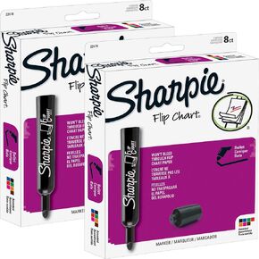 Sharpie 22480PP Flip Chart Markers, Bullet Tip, Assorted Colors, 32 Markers