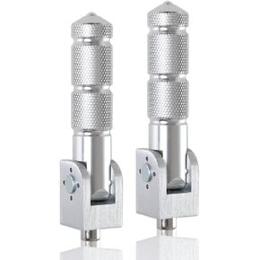 8mm Universal Motorcycle Footpegs: Folding Passenger Foot Pegs with CNC Aluminum for Electric Motor Bicycle ATV Compatible with YAMAHA Honda Suzuki Kawasaki Ducati Aprilia