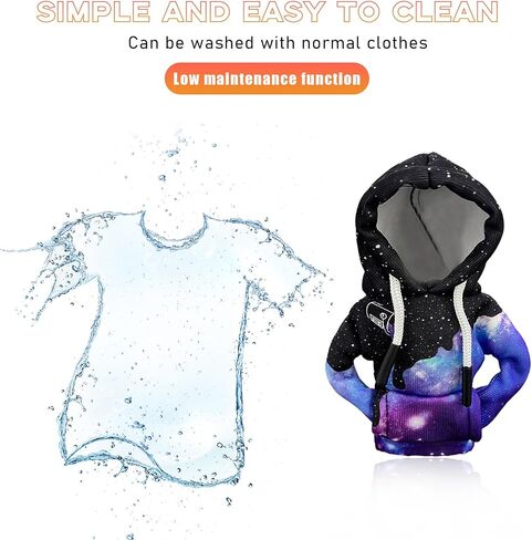 Car Gear Shift Hoodie, Mini Funny Fashionable Automotive Gear Shifter Cover, Winter Warm Car Shift Knob Sweater Protector, Universal Interior Car Accessories for Decoration (Starry Sky) in Saudi Arabia