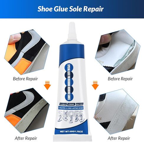 Shoe Glue Sole Repair Adhesive, Waterproof Shoe Repair Glue Kit with Shoe Fix Glue for Sneakers Boots Leather Handbags Fix Soles Heels Repair in Kuwait