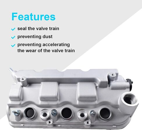 Aluminium Front Engine Valve Cover with Gasket Compatible with Acura MDX RDX TL ZDX 2009-2015 Honda Accord Odyssey Pilot Ridgeline 2008-2017 V6 3.5L Replace 12310-R70-A00 in Saudi Arabia
