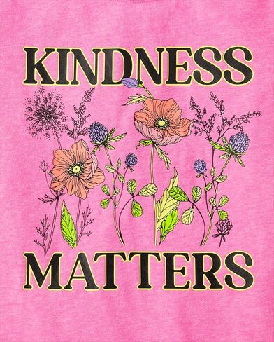 تي شيرتات برسومات قصيرة الأكمام للفتيات من The Children's Place بعنوان Kindness, Love, Equality، عبوات متعددة in Saudi Arabia