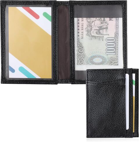 Minimalist Wallet Credit Card Holder Wallet Premium Front Pocket Wallets RFID Blocking Mens Bifold Wallets with 8 Card Slots and 2 ID Window Pocket Card Case Protector for Men Women in Saudi Arabia