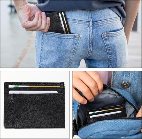 Minimalist Wallet Credit Card Holder Wallet Premium Front Pocket Wallets RFID Blocking Mens Bifold Wallets with 8 Card Slots and 2 ID Window Pocket Card Case Protector for Men Women in Saudi Arabia