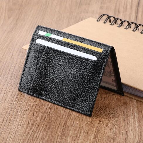 Minimalist Wallet Credit Card Holder Wallet Premium Front Pocket Wallets RFID Blocking Mens Bifold Wallets with 8 Card Slots and 2 ID Window Pocket Card Case Protector for Men Women in Saudi Arabia