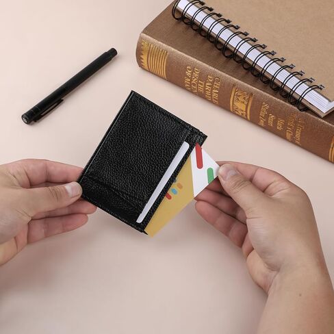 Minimalist Wallet Credit Card Holder Wallet Premium Front Pocket Wallets RFID Blocking Mens Bifold Wallets with 8 Card Slots and 2 ID Window Pocket Card Case Protector for Men Women in Saudi Arabia