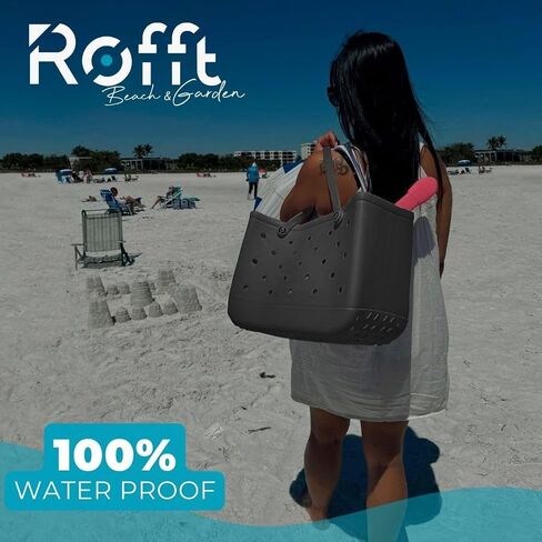 Original Modern Beach Bag, Rubber Tote Bag X Large, Waterproof, Washable, Tip Proof, Tote Bag for Beach, Boat, Pool in Saudi Arabia