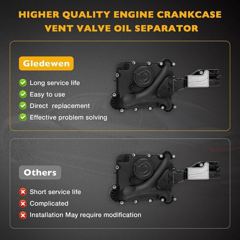Engine Crankcase Vent Valve Oil Separator Compatible with 2005-2015 Audi A4 A5 A6 A7 A8 Q5 2.4L 2.8L 3.2L, Valve Engine Crankcase Vent Replaces# 06E-103-547 06E103547E 06E103547P 06E103547A in Saudi Arabia