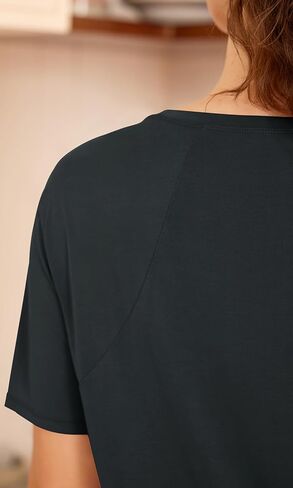 ODODOS Modal Soft Short Sleeve Shirts for Women Crew Neck Yoga Tee Casual Workout Tops in Saudi Arabia