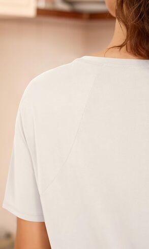 ODODOS Modal Soft Short Sleeve Shirts for Women Crew Neck Yoga Tee Casual Workout Tops in Saudi Arabia