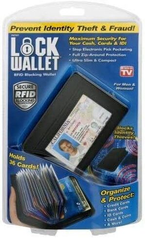 محفظة القفل - محفظة حجب RFID للرجال والنساء - الحماية من سرقة الهوية in Saudi Arabia