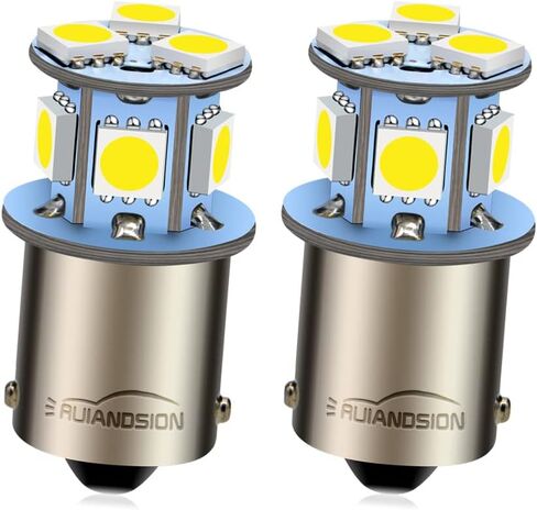 Ruiandsion 2pcs 1156 7506 BA15S LED Bulb 6V Super Bright 5050 8SMD Chipset LED Replacement Bulb for Reverse light Turn signal light Tail light,Non-polarity(White) in Kuwait
