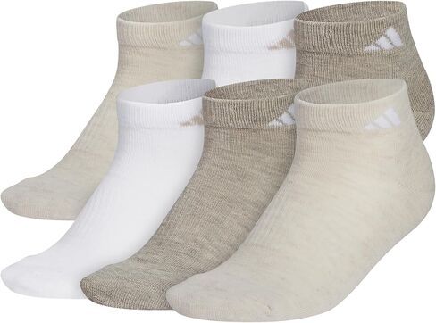 adidas Women's Athletic Cushioned Cut Socks (6-pair) Low Profile Arch Compression for a Secure Fit in Saudi Arabia