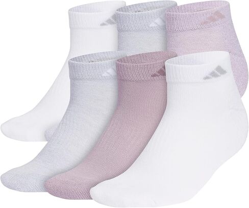 adidas Women's Athletic Cushioned Cut Socks (6-pair) Low Profile Arch Compression for a Secure Fit in Saudi Arabia