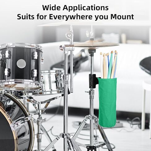 Drum Stick Holder Drumstick Bags for Drum Set Drum Stick Holder Screw Fixation Bag Container (Gray) in Kuwait