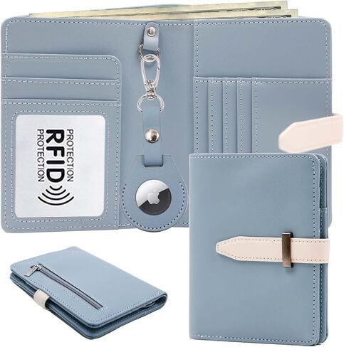 Passport Holder with Airtag for Women/Men,Airtag Passport Wallet for Travel,Cute Passport Holder Rfid Blocking,Travel Wallet for Cards Passport Cover Case in Saudi Arabia