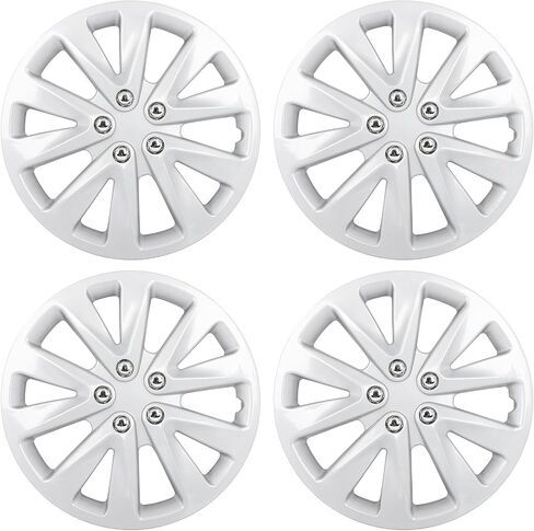 OCPTY عالية الجودة ABS مع حلقة الاحتفاظ 4 حزمة 15 بوصة عجلة السيارة حافة غطاء الجلد محور قبعات Hubcap غطاء العجلة استبدال الأسود والفضي لعجلات الصلب OEM in Saudi Arabia