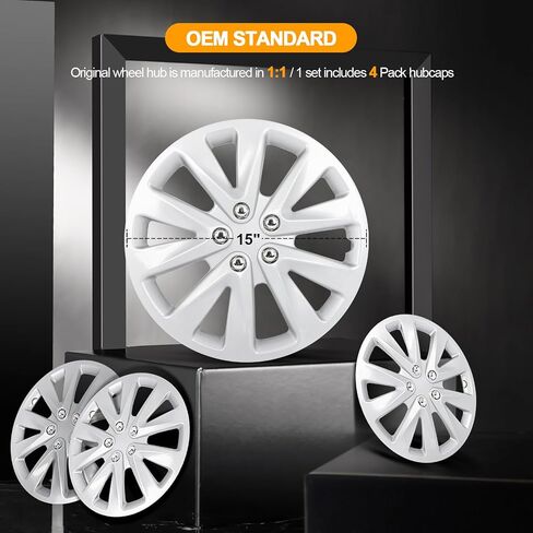 OCPTY عالية الجودة ABS مع حلقة الاحتفاظ 4 حزمة 15 بوصة عجلة السيارة حافة غطاء الجلد محور قبعات Hubcap غطاء العجلة استبدال الأسود والفضي لعجلات الصلب OEM in Saudi Arabia