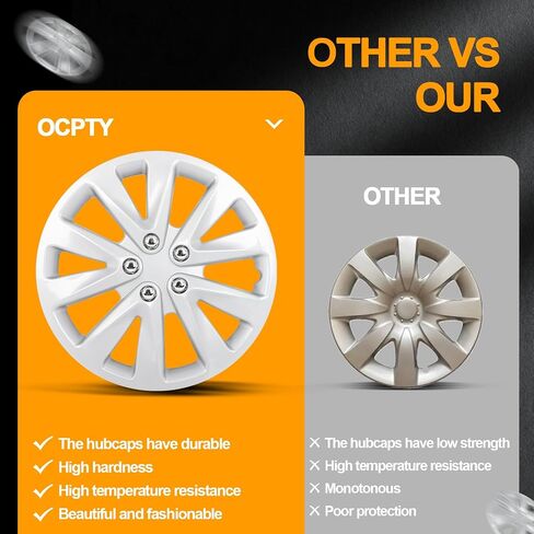 OCPTY عالية الجودة ABS مع حلقة الاحتفاظ 4 حزمة 15 بوصة عجلة السيارة حافة غطاء الجلد محور قبعات Hubcap غطاء العجلة استبدال الأسود والفضي لعجلات الصلب OEM in Saudi Arabia