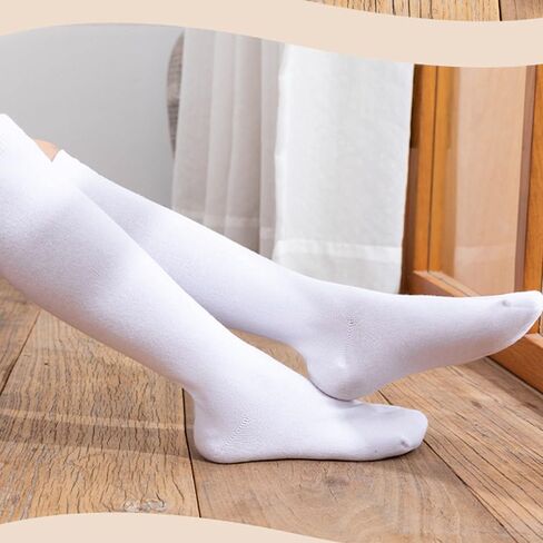 Girls Knee High Socks for Kids, Toddler Seamless Long Dress Socks 3-14 Years in Saudi Arabia