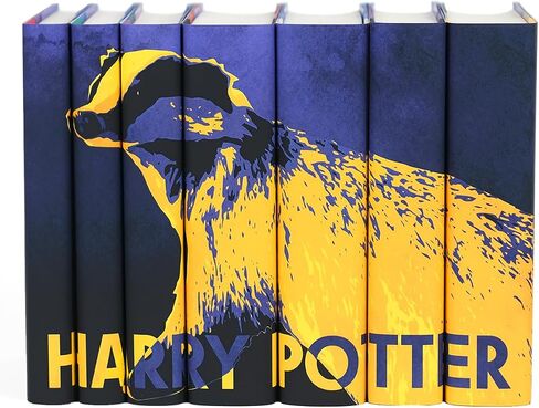 Juniper Books Harry Potter Hufflepuff House Mascot Book Sets | Books & Covers Included | Created for Scholastic's Hardcover 7-Volume Book Set (Yellow Badger) in Saudi Arabia