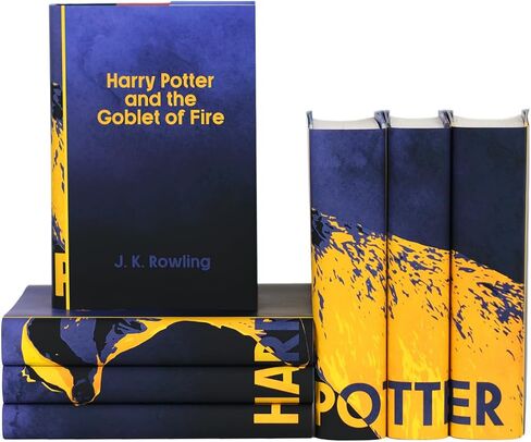 Juniper Books Harry Potter Hufflepuff House Mascot Book Sets | Books & Covers Included | Created for Scholastic's Hardcover 7-Volume Book Set (Yellow Badger) in Saudi Arabia